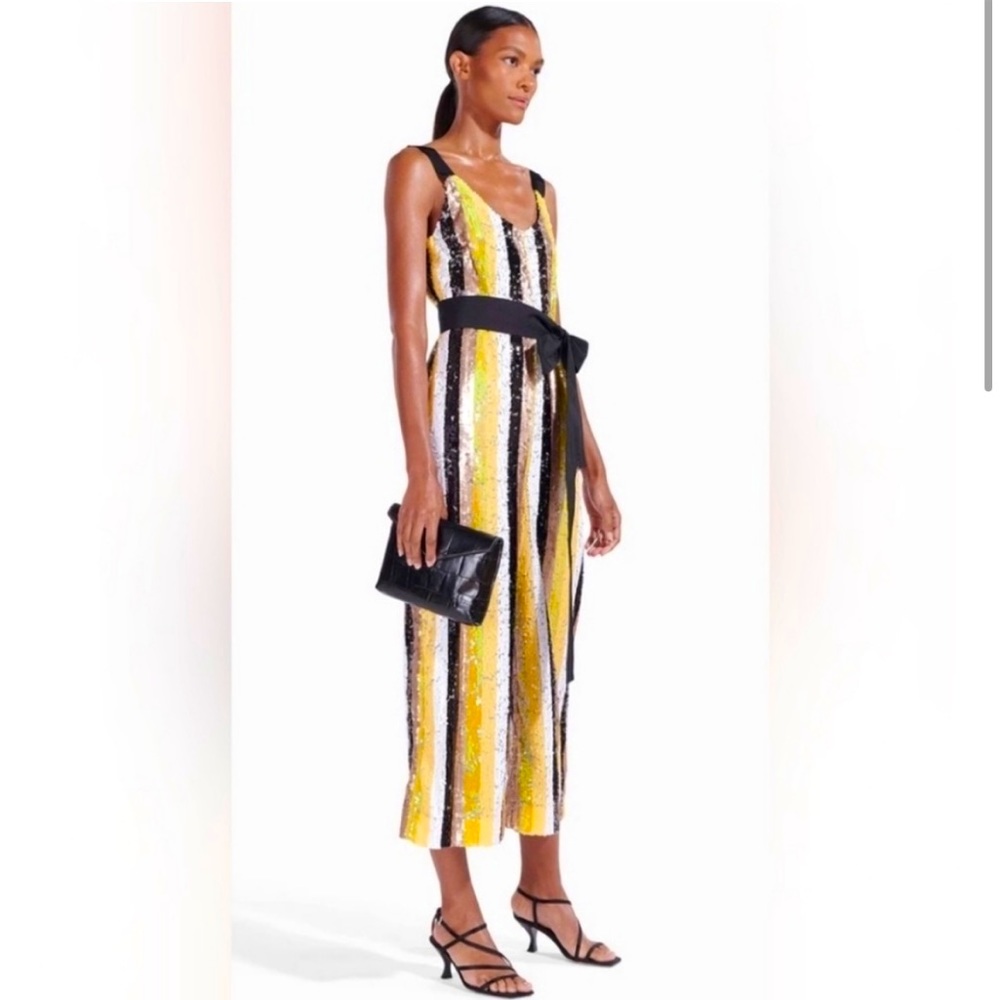 Staud Puli Jumpsuit Sequin striped multicolor - New with tag - S